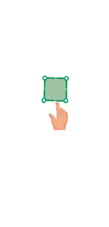 In-app gesture animation from the Upaj product